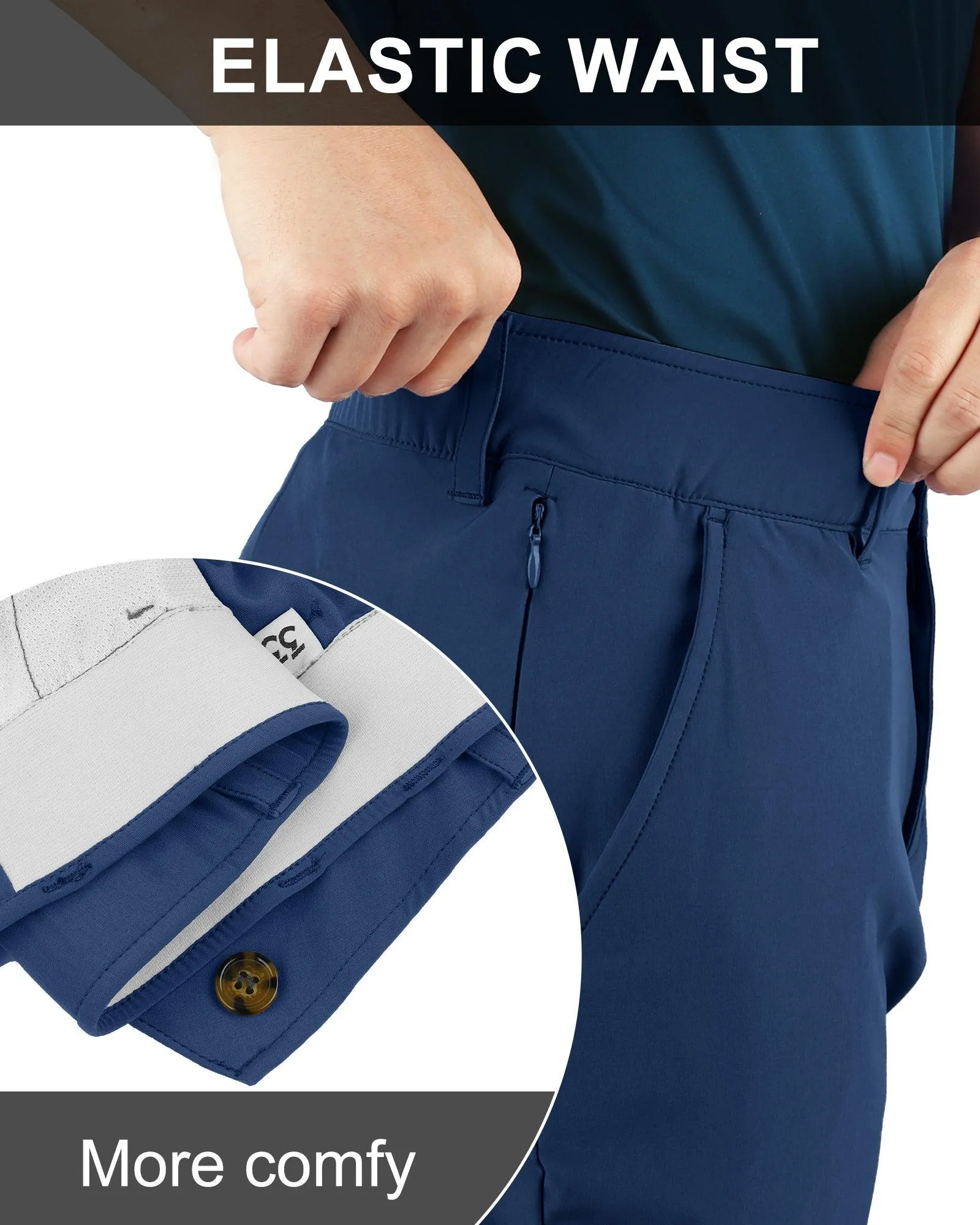 Men's UPF 50  Quick Dry Golf Pants with 5 Pockets