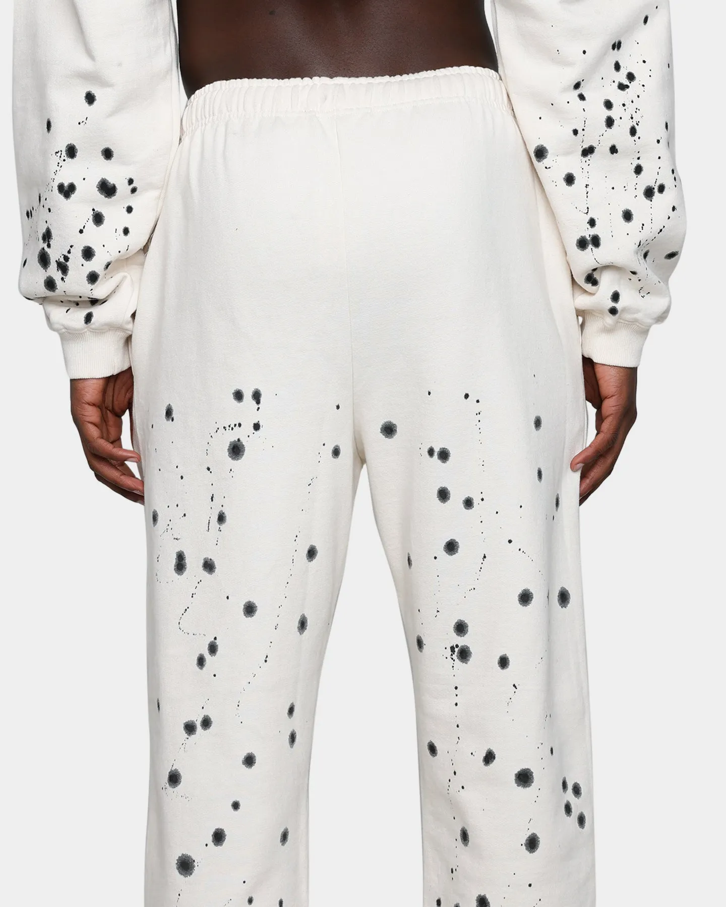 MNML Ink Spill Sweatpants Off White