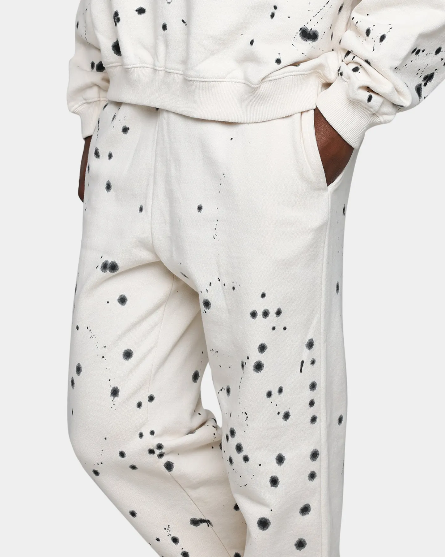 MNML Ink Spill Sweatpants Off White