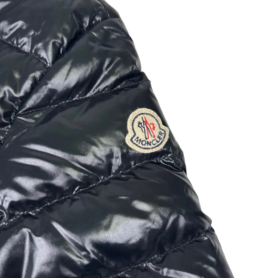 MONCLER ERIC WHITE STRIPE DOWN JACKET - BLACK