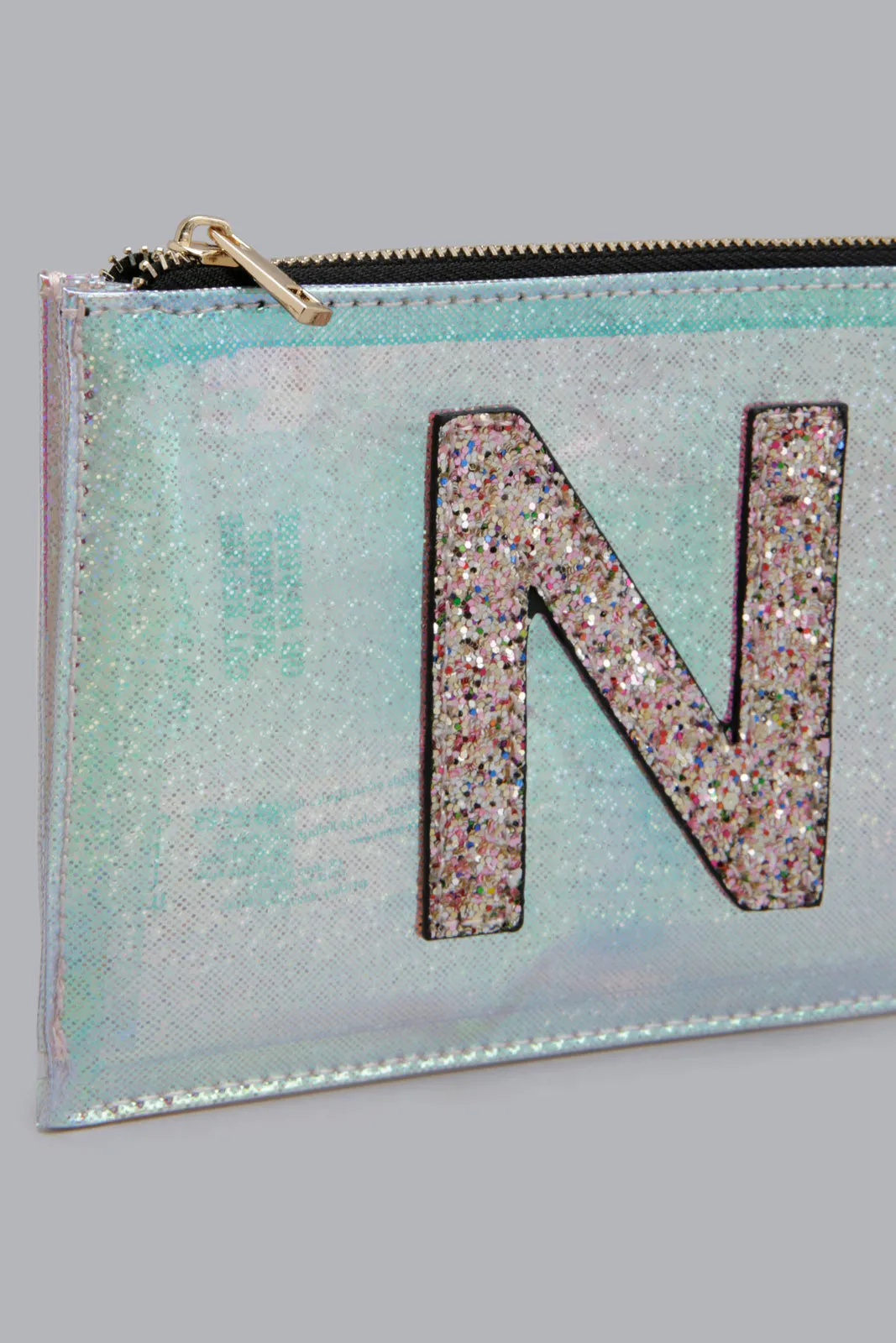 Multicolour Letter N Pouch