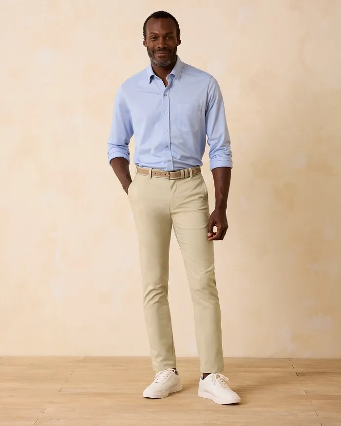 On Par IslandZone® Flat-Front Pants in Chino by Tommy Bahama