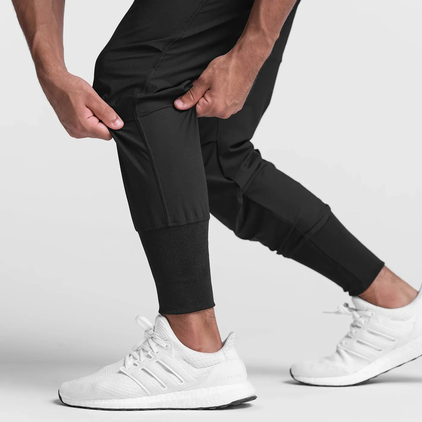 QUICK DRY SKINNY DRAWSTRING MULTI POCKET RUNNING PANTS