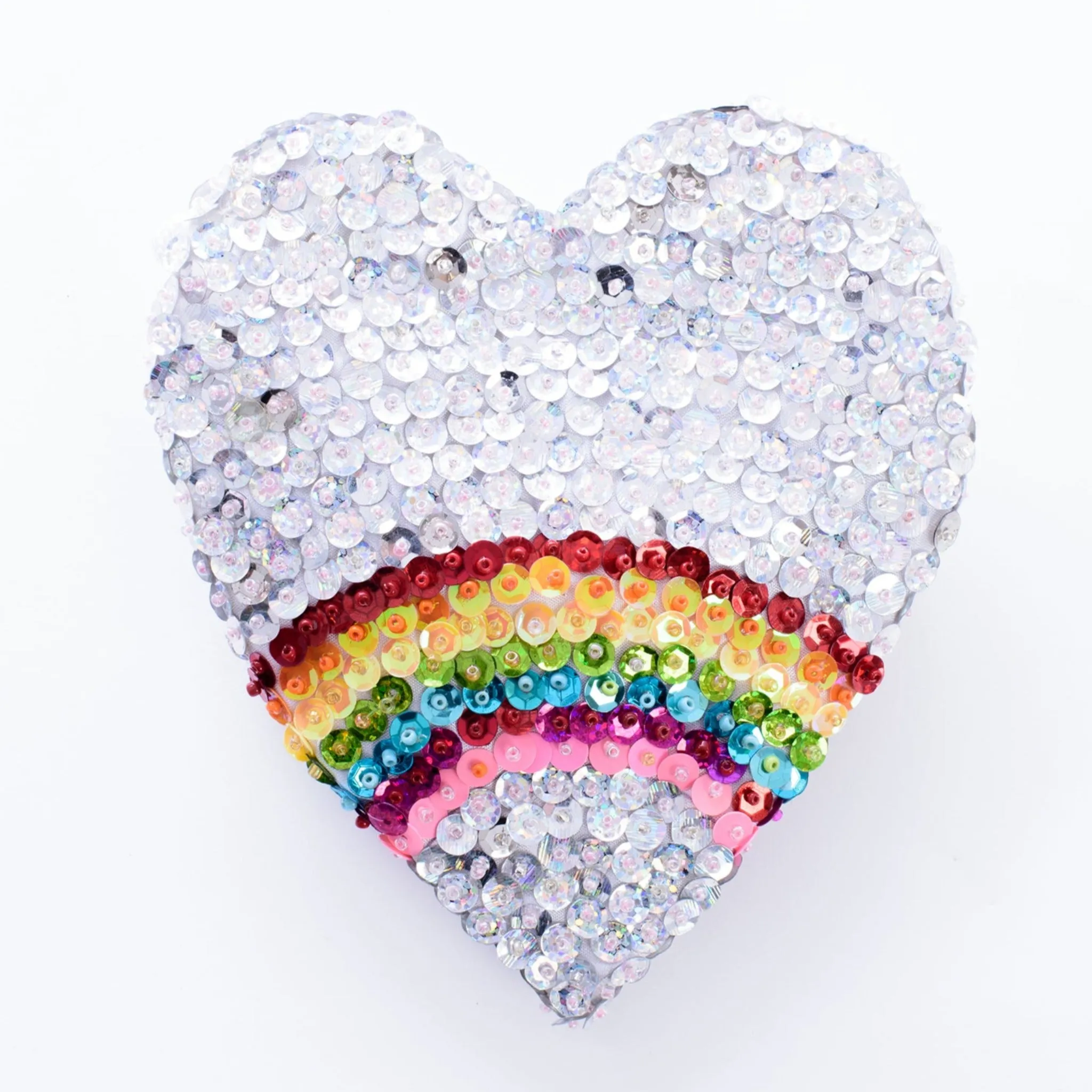 Rainbow Love Sequin Bag - Pack of 12 Mixed Colours