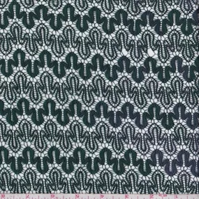 Spruce Squiggle Lace Fabric