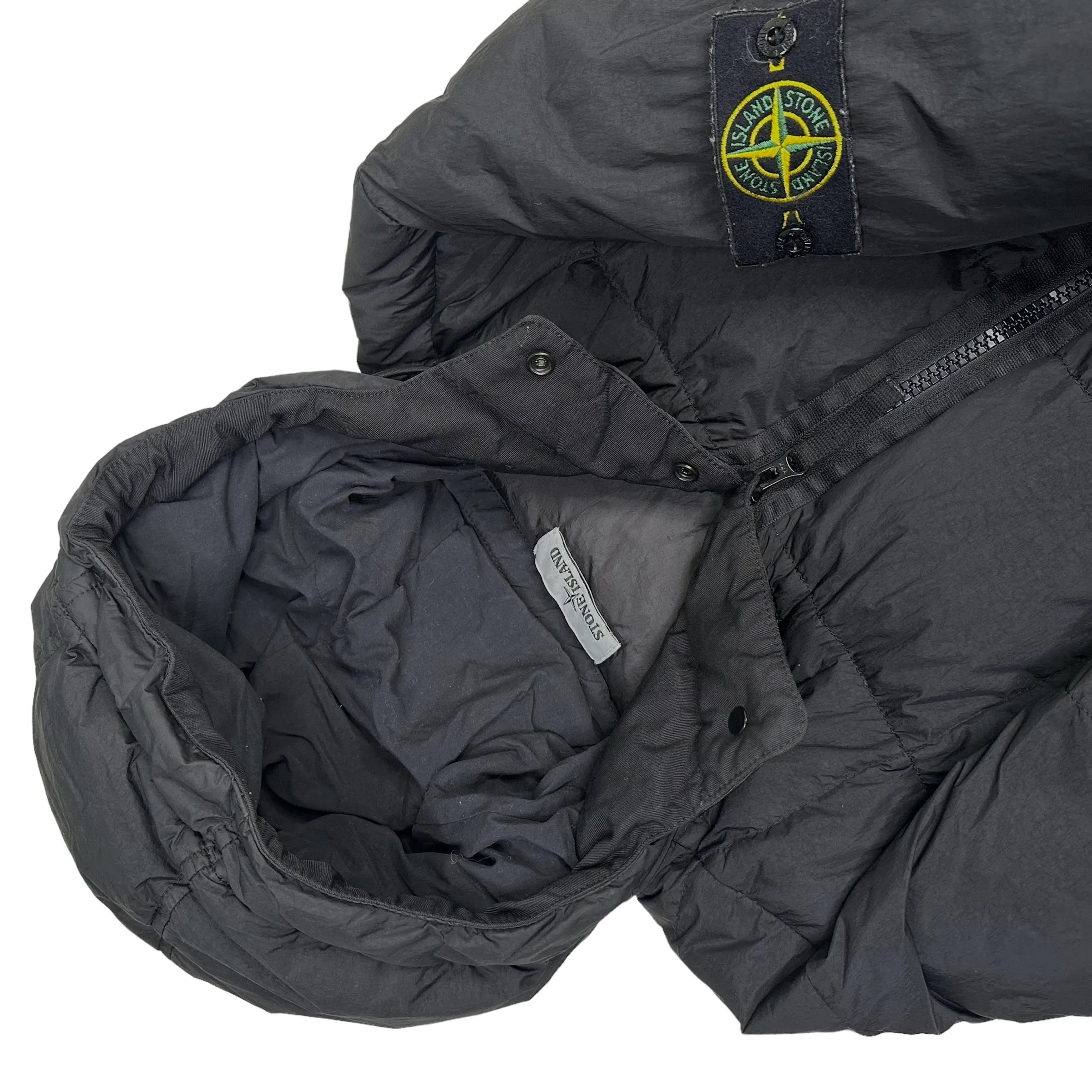 STONE ISLAND AW19 BLACK CRINKLE REPS NY DOWN JACKET