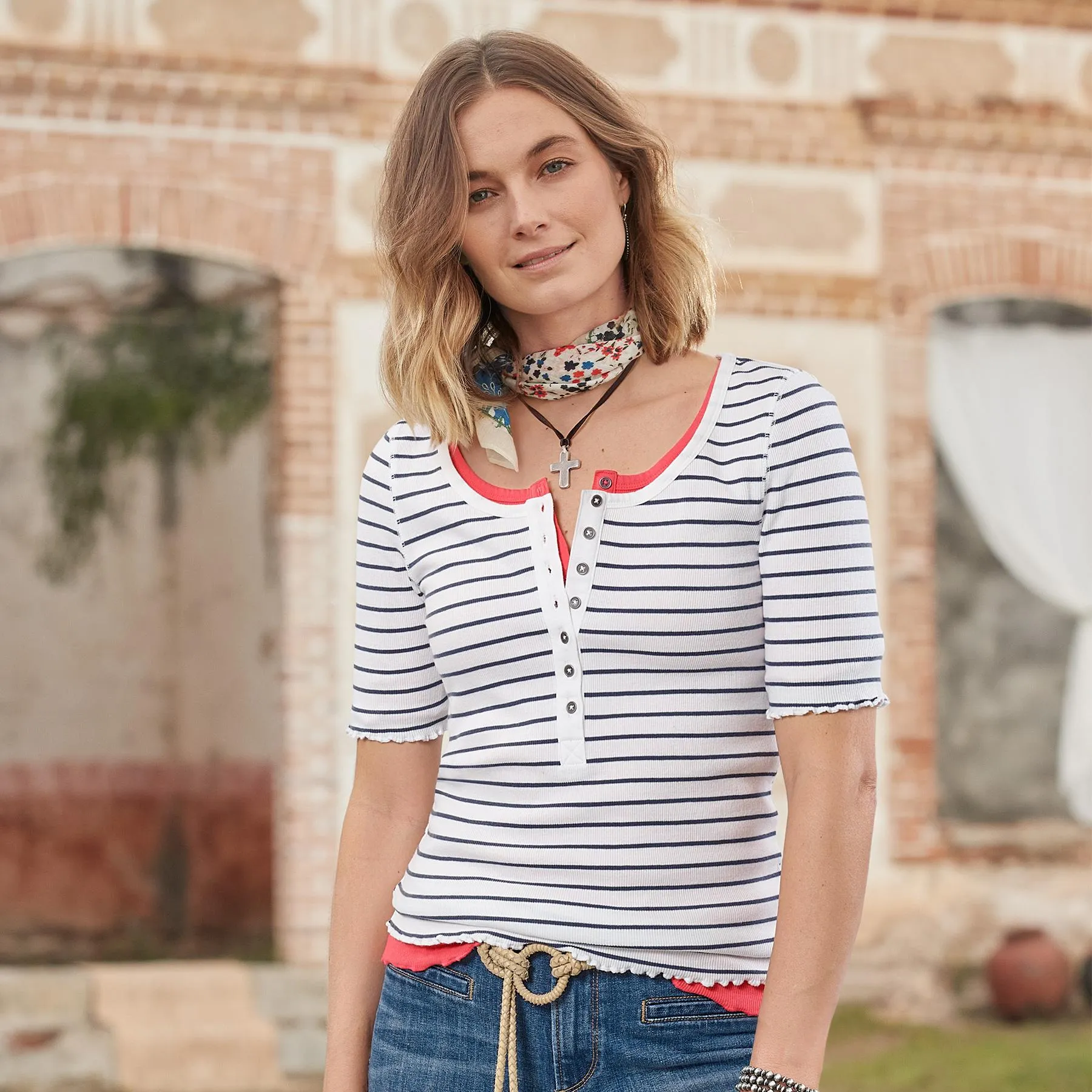 Striped Regan Sweet Henley