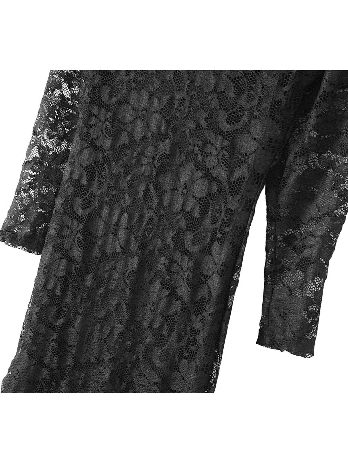 Wholesale Black Long Sleeve Lace Maxi Dress