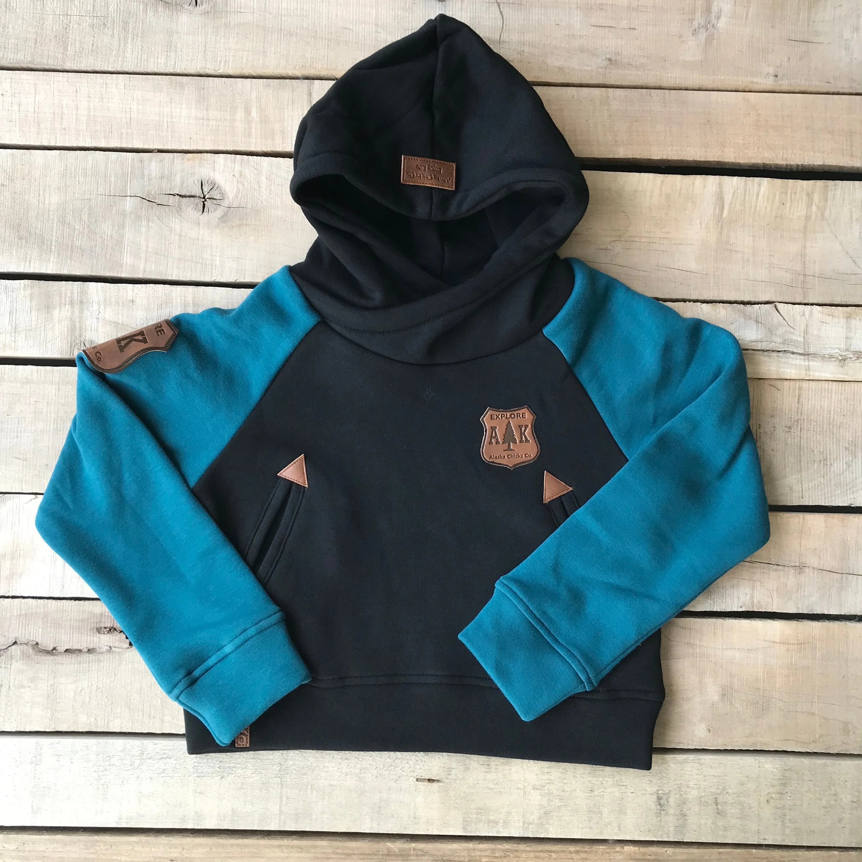 Wholesale: Girl's Two-Toned Hoodie